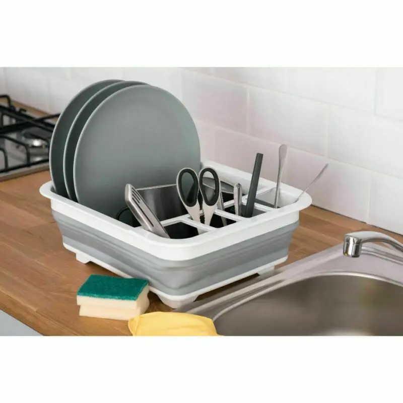 New-Foldable-Dish-Rack-House-Hold-Plastic-Folding-Kitchen-Drain-Rack-Cutlery-Storage-Box-Collapsible (5)
