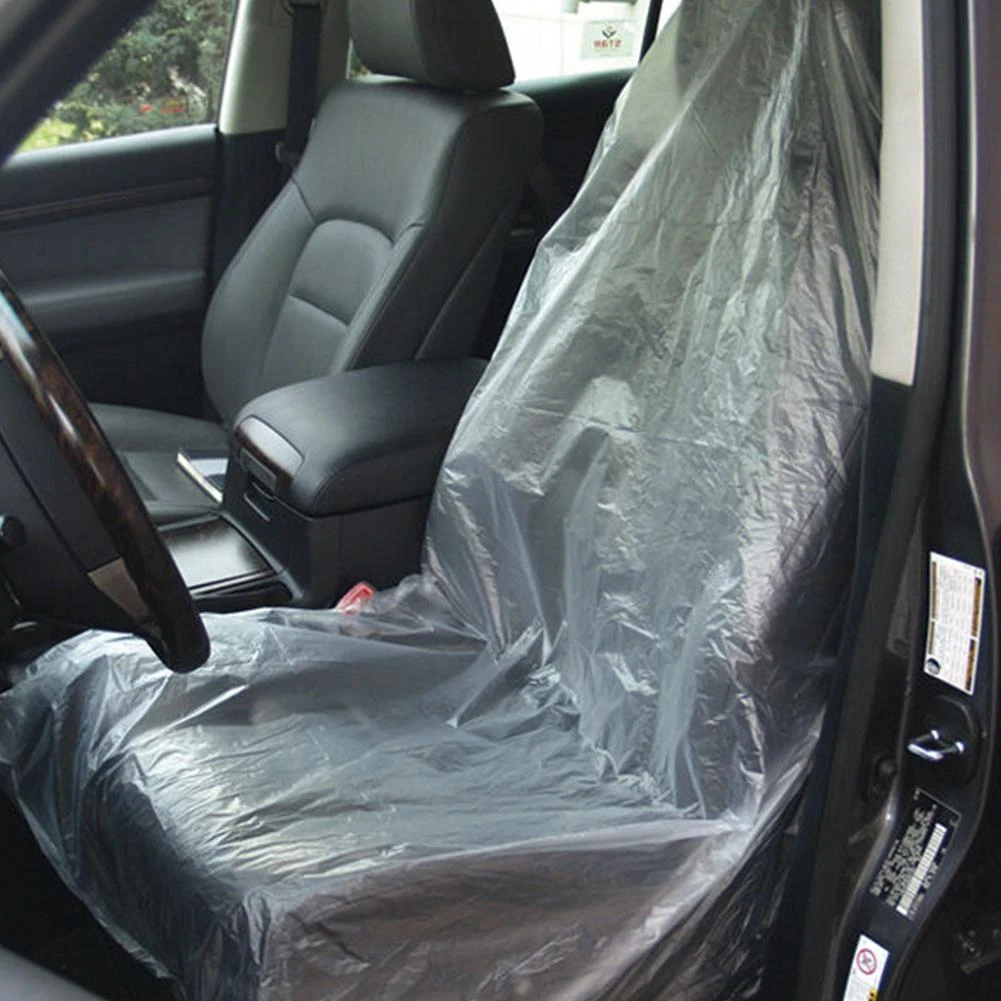 Auto Wegwerp Plastic Seat Cover Garage Wegwerp Plastic Stoelhoezen Voertuig  Protectors|Automobiles Seat Covers| - AliExpress
