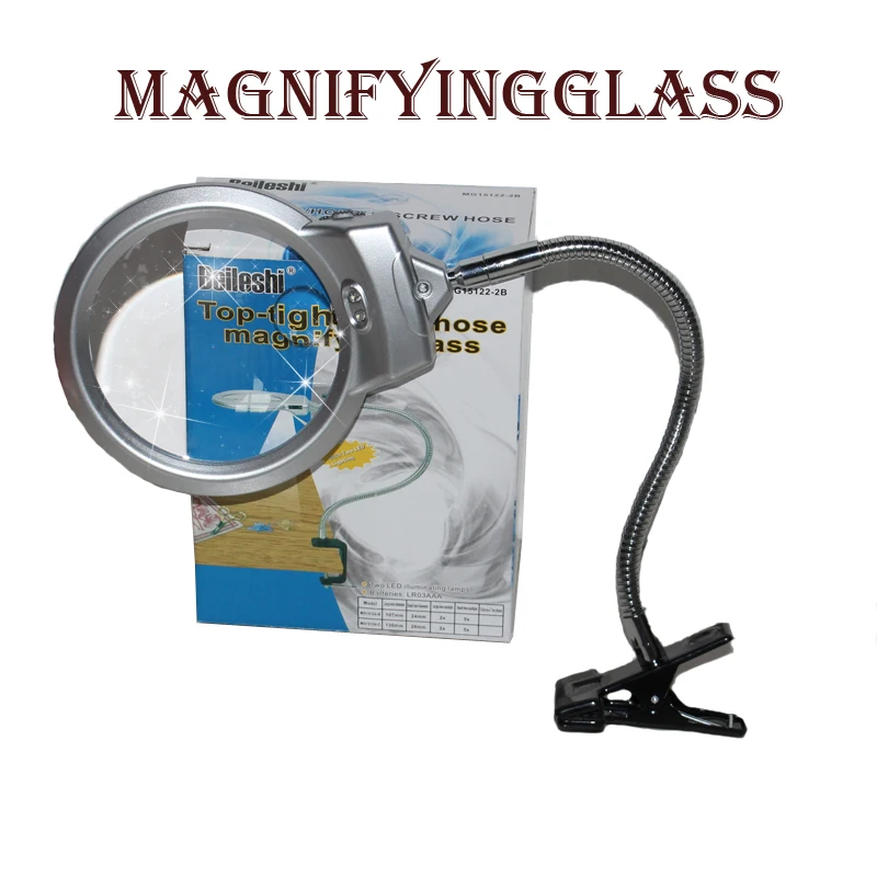 

Diamond Painting Tool 5X LED Beleuchtung Lupe Mikroskop Lupe Metall Schlauch LED Magnify Diamond