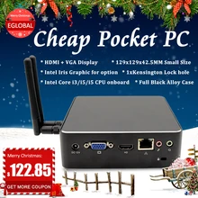 Barato eglobal mini pc windows 10 intel i7 7567u i5 6287u i3 7167u duplo núcleo íris mais gráficos mini desktop pc hdmi vga wi-fi