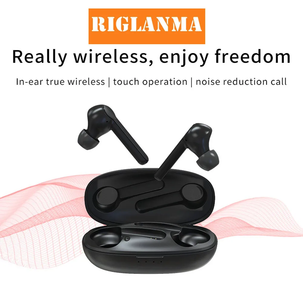 RIGLANMA X7 TWS Bluetooth наушники 3D стерео беспроводные наушники сенсорное управление 5,0 в уши авто-пара беспроводные гарнитуры