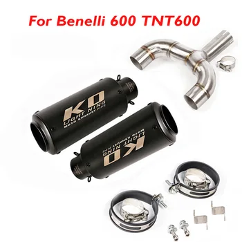 

Motorcycle Exhaust Silencer Escape Muffler Right Left Tips Modified Connector Section Mid Pipe for Benelli 600 TNT600