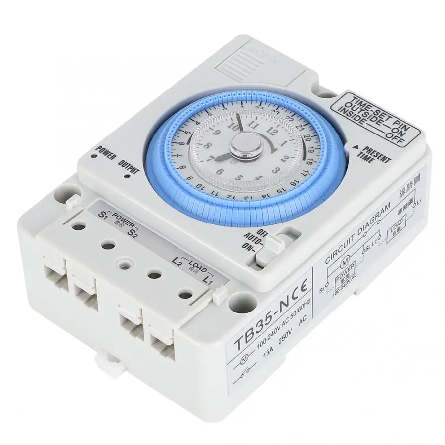 AC100-240V 2 Вт механический переключатель времени промышленный 24H TB35-N с зуммером электрические принадлежности таймер переключатель