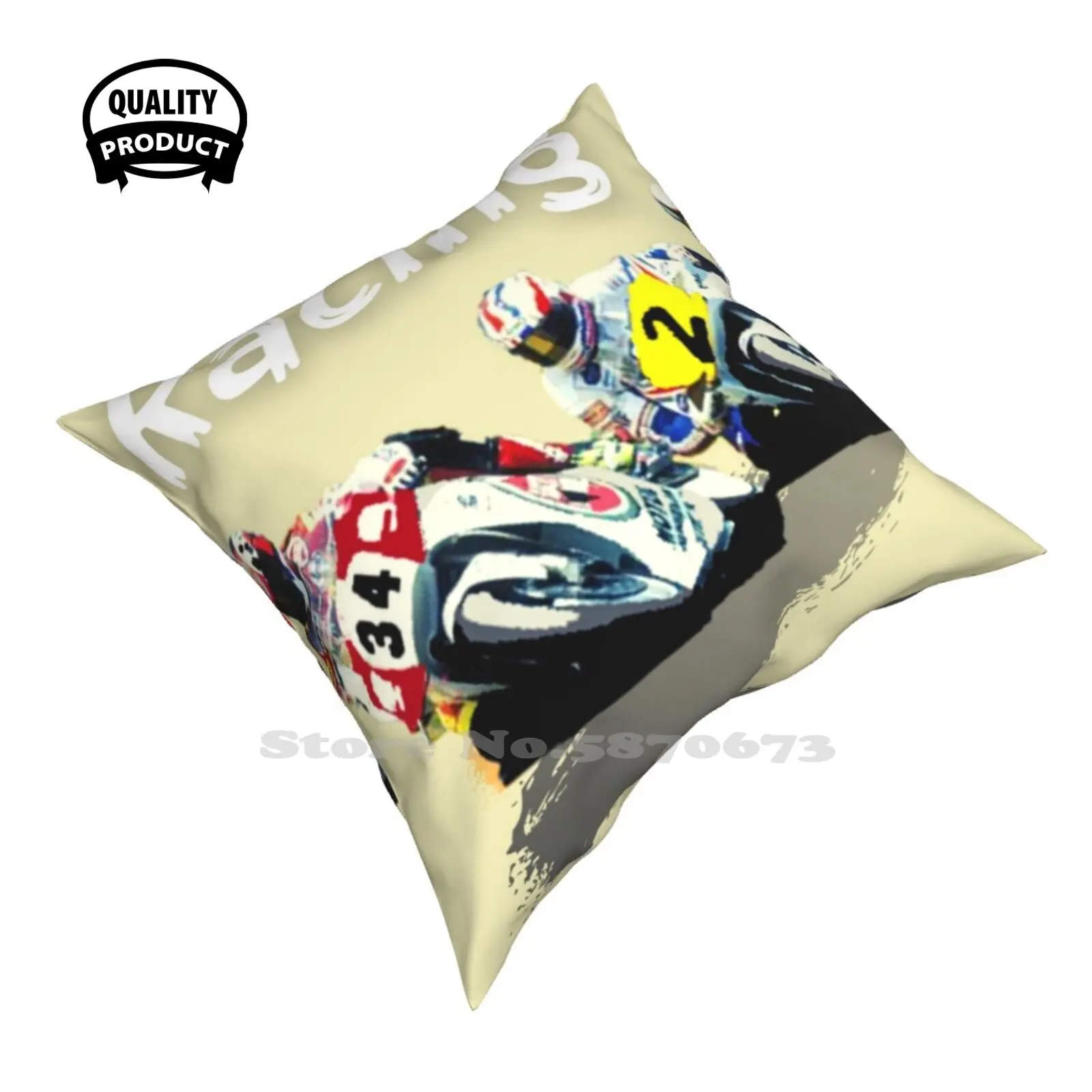 Classic Funny Cute Decor Square Federa Classic Bike Race Rgv Tzr Motard Track