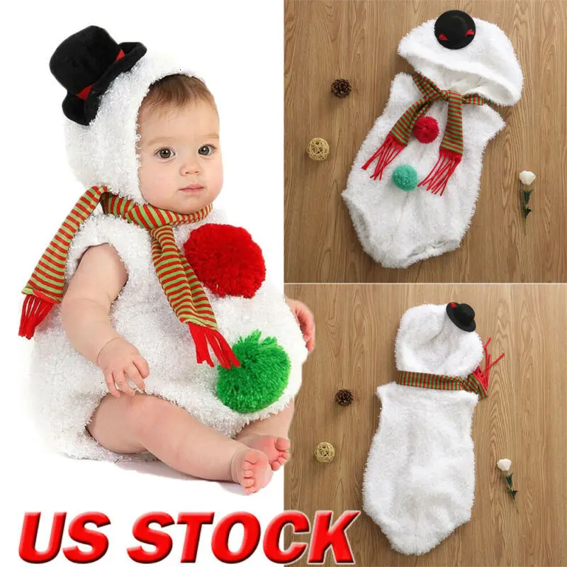 Милый Рождественский комплект одежды для маленьких девочек и мальчиков, Рождественская Одежда для новорожденных мальчиков и девочек Комбинезон, боди, одежда с капюшоном, костюм для детей от 0 до 24 месяцев