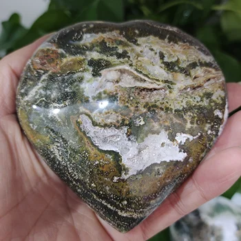 

Natural sea jasper stone sea gem heart crystal stone mineral specimen crystal ston