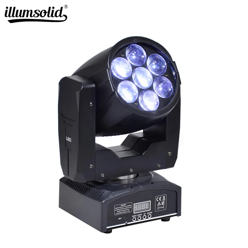 

7x12W Zoom Beam Wash RBGW 4in1 Disco Light, Sound Activated Party Lights with Dj Lighting DMX Control Stage Par Light
