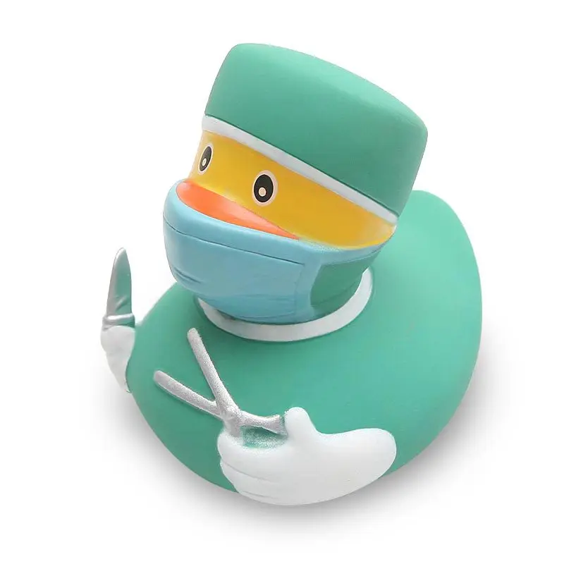 

Cross Border Bath Duck Vinyl PVC Figurine Baby Bath Water Toys Doctor Surgery Duck Boy Toy