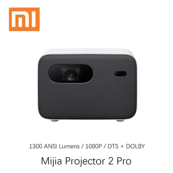 Billige Xiaomi Mijia Projektor 2 Pro DLP 1300 ANSI 1080P Unterstützung 4K Video Full HD Projektor Mit Android Wifi Bluetooth Home Cinema