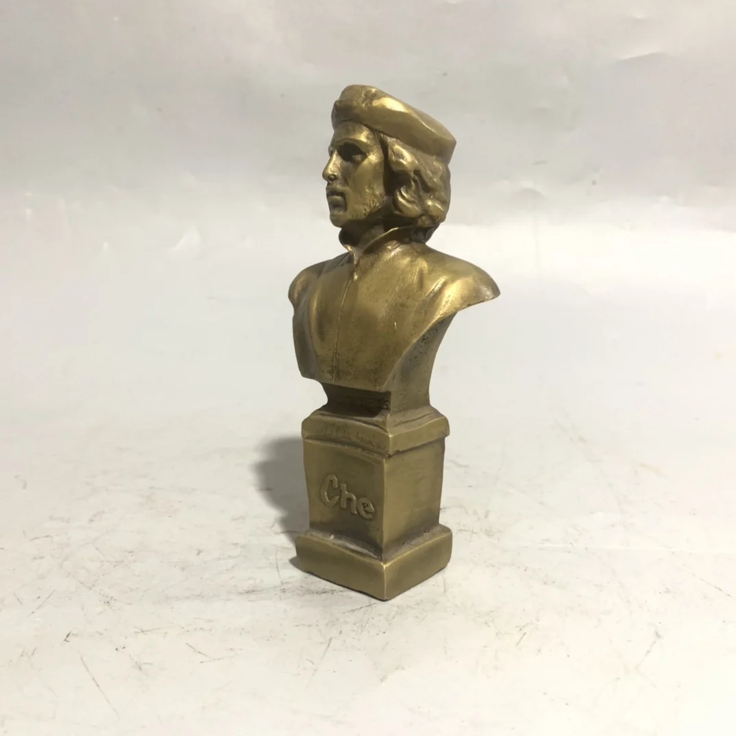 

Home Living Room/Desk Decoration Gift High quality Metal Copper Ernesto Guevara Sculpture Half-Length Portrait