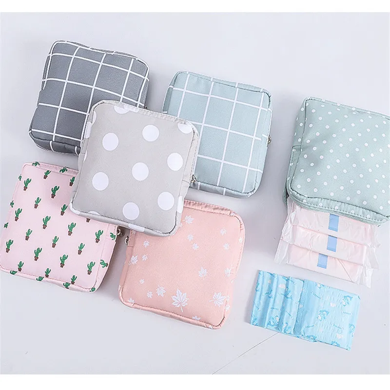 Portable Waterproof Sanitary Pad Pouch Napkin Towel Storage Bag Credit Card Holder Coin Purse Cosmetics Headphone Case | Дом и сад
