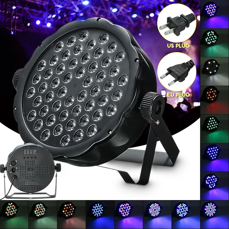 

RGB LED Commercial Lighting 54x3W 162W 100V-220V PAR 64 DMX Sound Control for Indoor DJ Party Club Effect Light