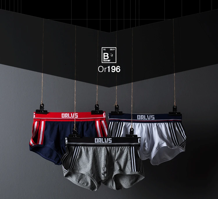 ORLVS Брендовое Мужское нижнее белье мужские сексуальные боксеры cueca masculina дышащие Ropa Interior hombre мужские трусы-боксеры calzoncillo hombre