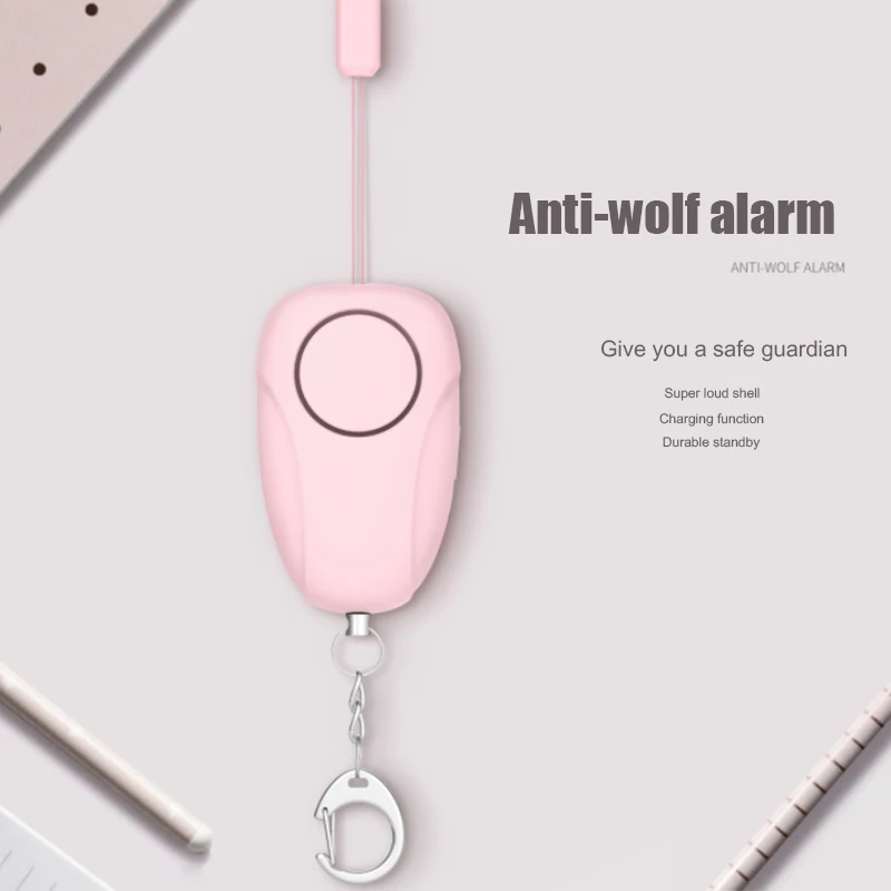 

Alarm Security Rechargeable Personal Pager Protection Portable Practical RIS 120db Self Defense Emergency Alarm