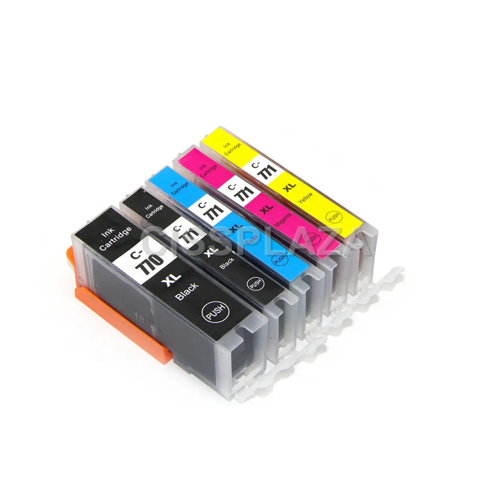 

CISSPLAZA 5pcs compatible Cartridge PGI770 CLI771 full ink compatible For Canon PIXMA MG5770 MG6870 TS5070 TS6070 TS8070 printer