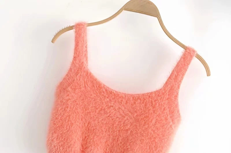 YAMDI женский свитер Подиум Осень wnter однотонный розовый кардиган вязаный теплый Высокий qualiy мохер Танк обрезанный Топ свитер fema