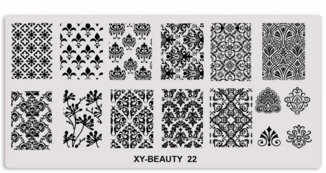 1 Pcs Mixed Design Line Animals Stainless Steel Nail Stamping Plates Rectangular Image Template DIY Manicure Stencils Tools XY-BE 22