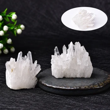 

1PC Natural White Crystal Cluster Original Stone Mineral Specimen Piece High Penetration Crystal Demagnetization Home Decor Gift