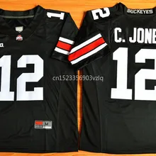 Новое поступление высокое качество NCAA Cardale Jones#12 футболка колледжа Limited Майки S-XXXL