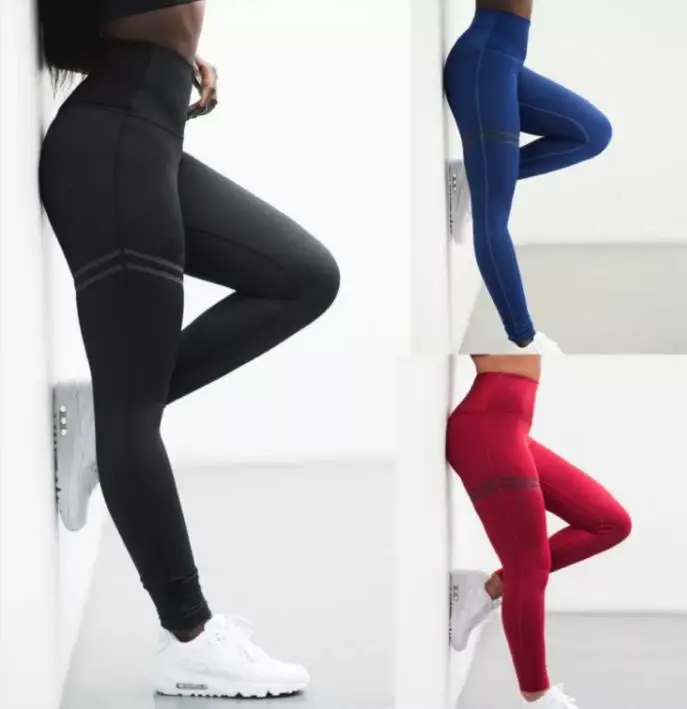 Leggings Plus size high waist leggings women fashion new female workout stretch pants Elastic fitness Sportswear leggings