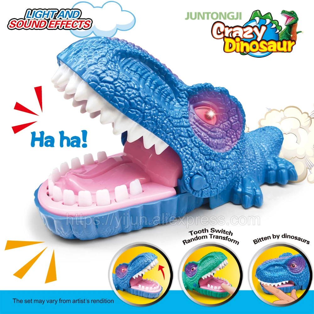 New Creative Practical Jokes Dinosaur Dentist Game Toy Party Games For Kids  Funny Dinosaur Crazy Biting Hand Finger - Electronic Pets - AliExpress