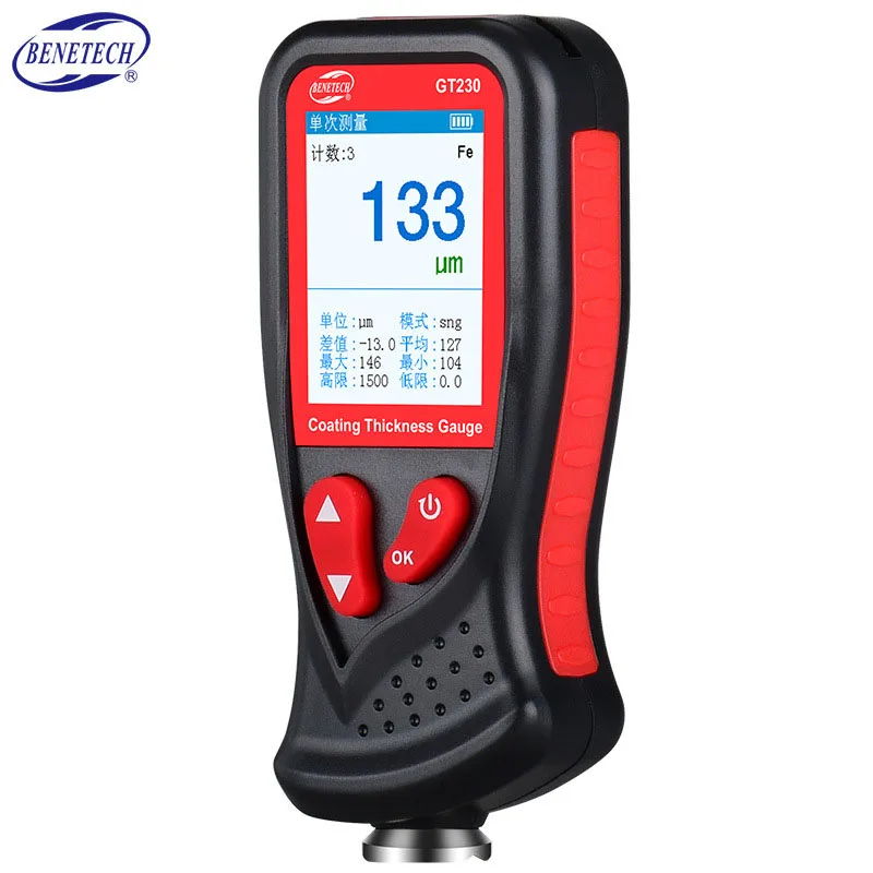 GT230 0-1300UM цифровая Подсветка ЖК-пленка толщиномер автомобильная краска тестер толщины покрытия толщиномер