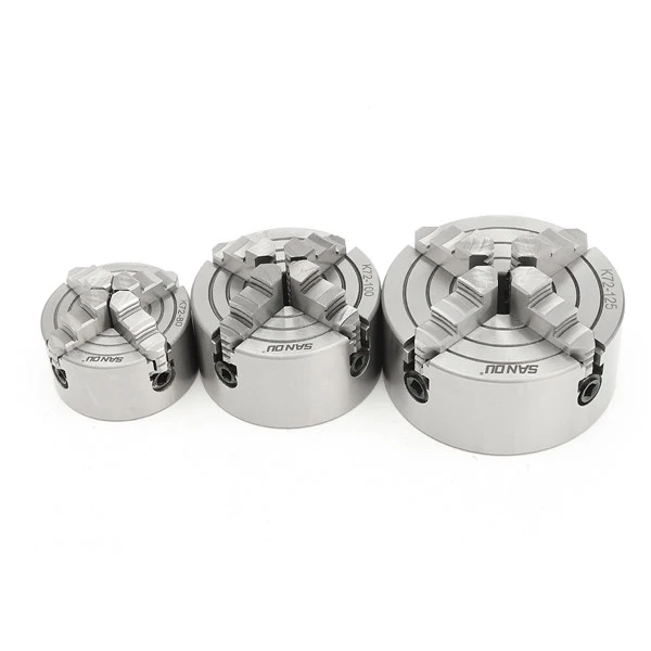 K72-80/K72-100/K72-125 4 кулачковый токарный патрон 80 мм/100 мм/125 мм независимый 1 шт. безопасный патрон ключ 3 шт. Монтажный болт