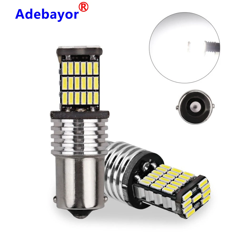 30 X Canbus DC12V P21W 1156 BA15S 1157 BAY15D 4014 45 SMD Желтый Красный Белый Автомобильный светодиодный