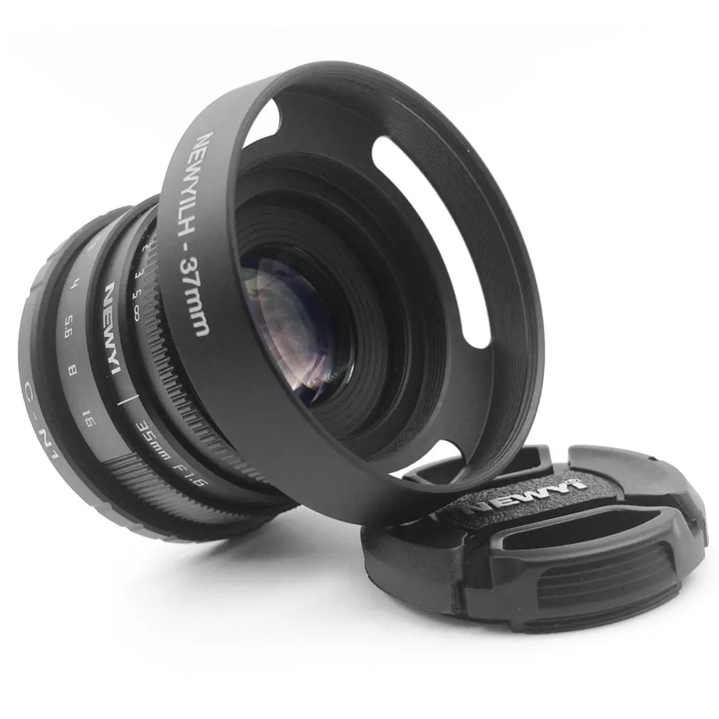 Алюминиевый сплав 35 мм f/1,6 CCTV Мини объектив для Nikon1 V1/J1/V2/J2/J3/V3/S1/S2/AW1/JMount адаптер капота камеры