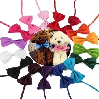 

100pcs Pet Dog Cat Bow Tie Cute Necklace Adjustable Strap for Puppy Bow Tie Cat Collar Accessories Pet Supplies Gift Wholesale