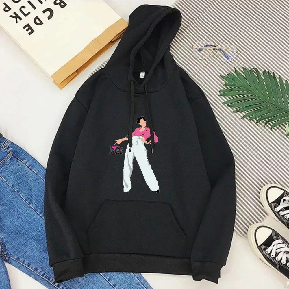 

Harry Styles Hoodies BEST LOVE ON TOUR 2020 Pink Clothing Kawaii Print Pullovers Plus Size Women Streetwear Top