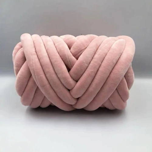Diy woven blanket home sofa handmade thick wool woven blanket sofa blanket pet cat litter pillow wrapped bed anti-collision - Цвет: W Velvet