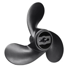 309-64107-0 Aluminum Alloy 7.4 X 5.7 Marine Propeller For Nissan Tohatsu Evinrude Johnson 2.2-3.3Hp Black 3 Blades R Rotation