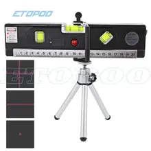 4 в 1 блистерные Лазерные уровни Горизонт Вертикальная Магнитная измерительная лента выравниватель лазерные маркировочные линии Линейка Инструмент