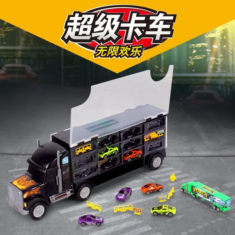 

Children Container Storage Toy Model Large Mop Head Super Truck Military Freight Truck Hand Glorious