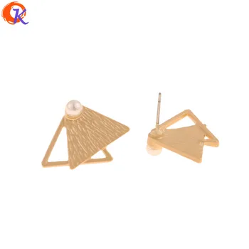 

Cordial Design 100Pcs 16*23MM Jewelry Accessories/Earrings Stud/Matte Gold/DIY Making/Triangle Shape/Hand Made/Earring Findings