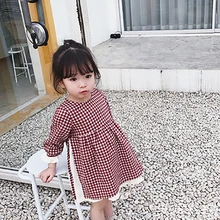 Платье для маленьких девочек кружевное платье принцессы с цветочным рисунком праздничные платья-пачки в клетку с короткими рукавами