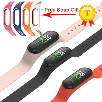 

New M4 Smart Band Wristband Watch Fitness Tracker Bracelet Color Touch Sport Heart Rate Blood Pressure Monitor Men Women Android