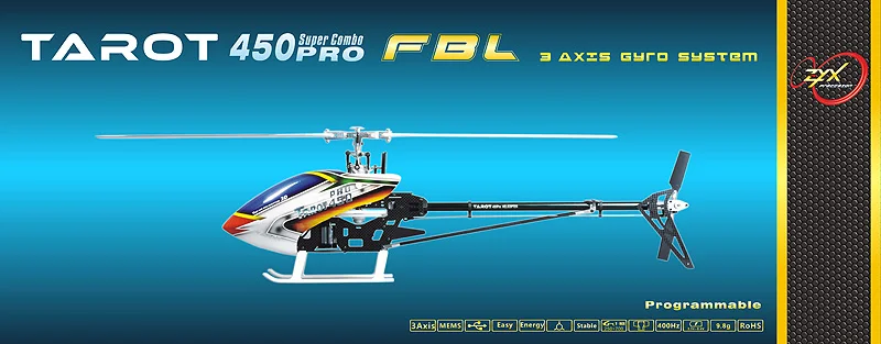 Оригинальный Tarot 450 PRO FBL Flybarless RC 6CH металлический комплект для вертолета TL20006