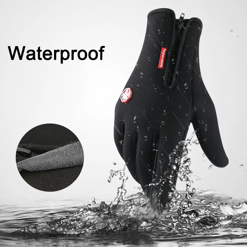 JLETOLI водонепроницаемые тактические походные перчатки зимние уличные перчатки для верховой езды с сенсорным экраном ветрозащитные теплые флисовые перчатки для катания на лыжах