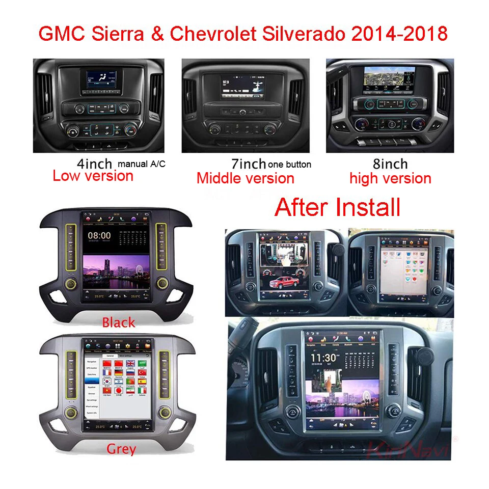10," tesla вертикальный экран android 7,1 автомобильный gps-навигатор для GMC Sierra Chevrolet Silverado LD через Vtrux грузовик