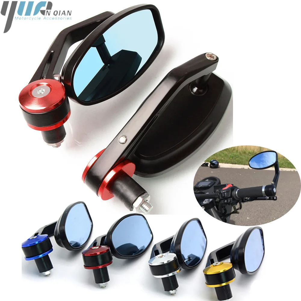 

Universal Motorcycle Rear View Black Handle Bar End Side Rearview Mirrors for HONDA CB1000R ST1300 DN-01 CB 1100 Deluxe CB300F