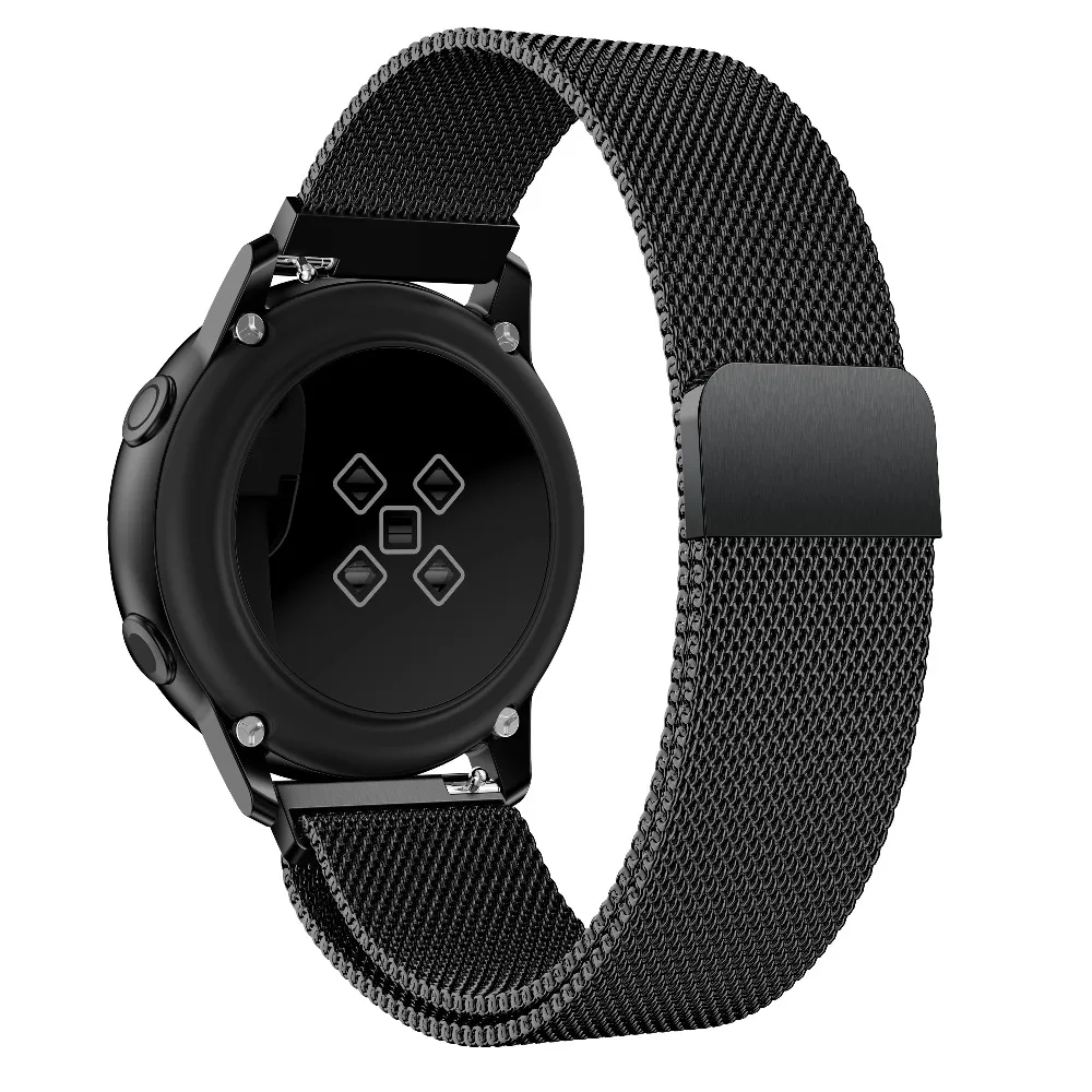 Galaxy Watch 42 46 мм наручный ремешок для samsung Active2 44 мм 40 мм SM-R820 R830 металлический ремешок браслет S3/Active 2 миланские Ремешки для наручных часов