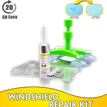 

Windshield Repair Kit Quick Fix Car Cracked Glass Windscreen Repair Tool Kit Resin Sealer DIY Auto Window Screen Polishing