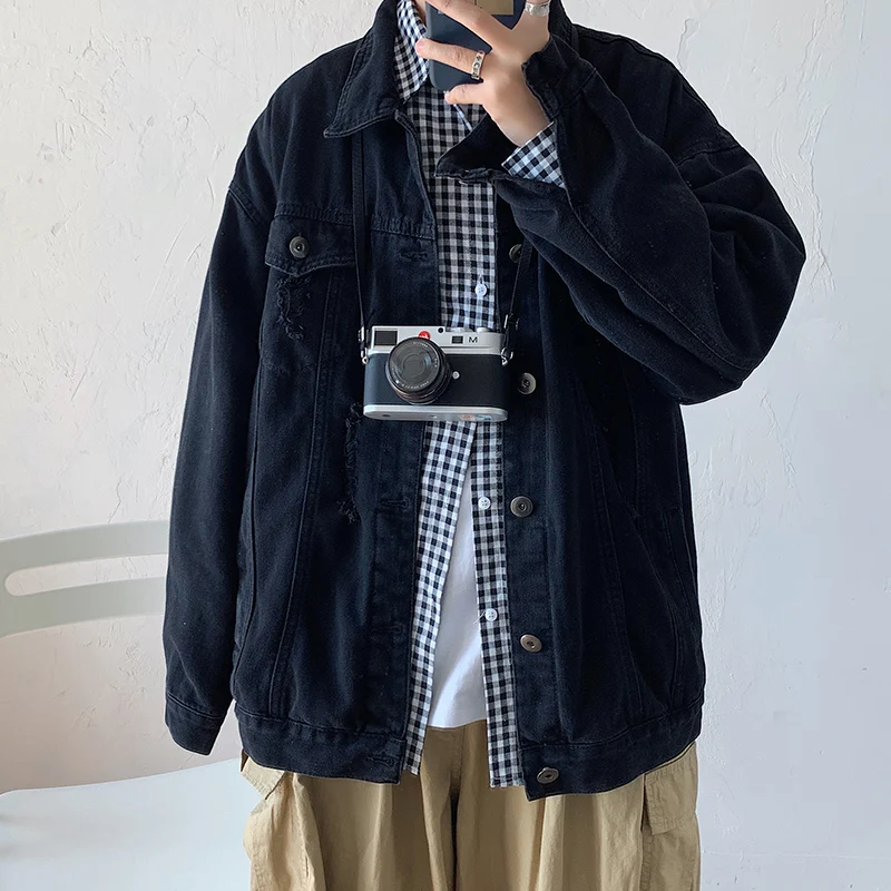 

Fashion Mens Jean Jacket Letter Printed Outwear Male Cowboy New Spring Men Jacket and Coat Streetwear Trendy Denim Jackets