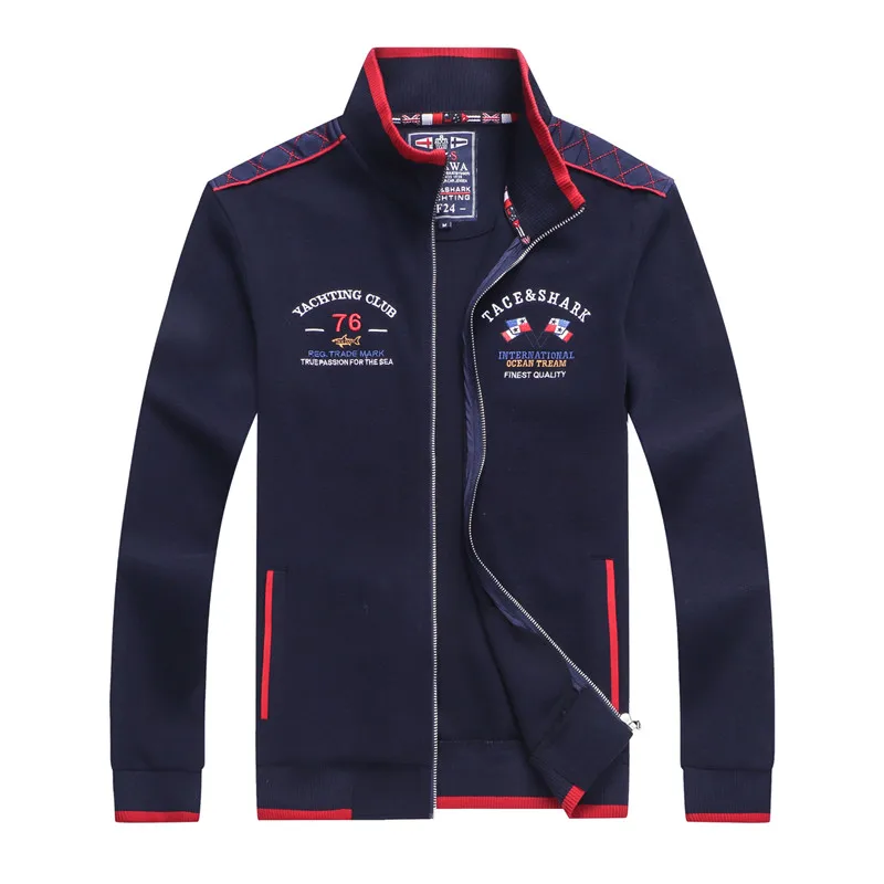Jacket Men Fashion Casual Mens Business Shark Embroidery Jacket Sportswear Bomber Jacket Mens Coats Homme mens jackets and coats