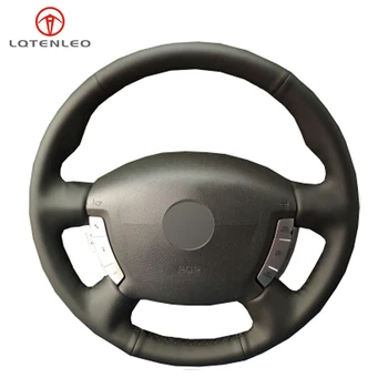 

LQTENLEO Black Artificial Leather Car Steering Wheel Cover For Nissan Primera Paladin Almera N16 Pathfinder X-Trail Infiniti M45