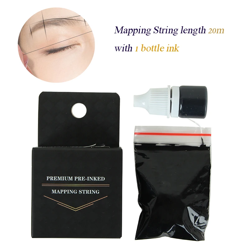 

Microblading 20m Mapping String Pre-Inked Eyebrow Marker Thread Tattoo Brows Point Permanent Makeup Tattoo Tool PMU Accessories