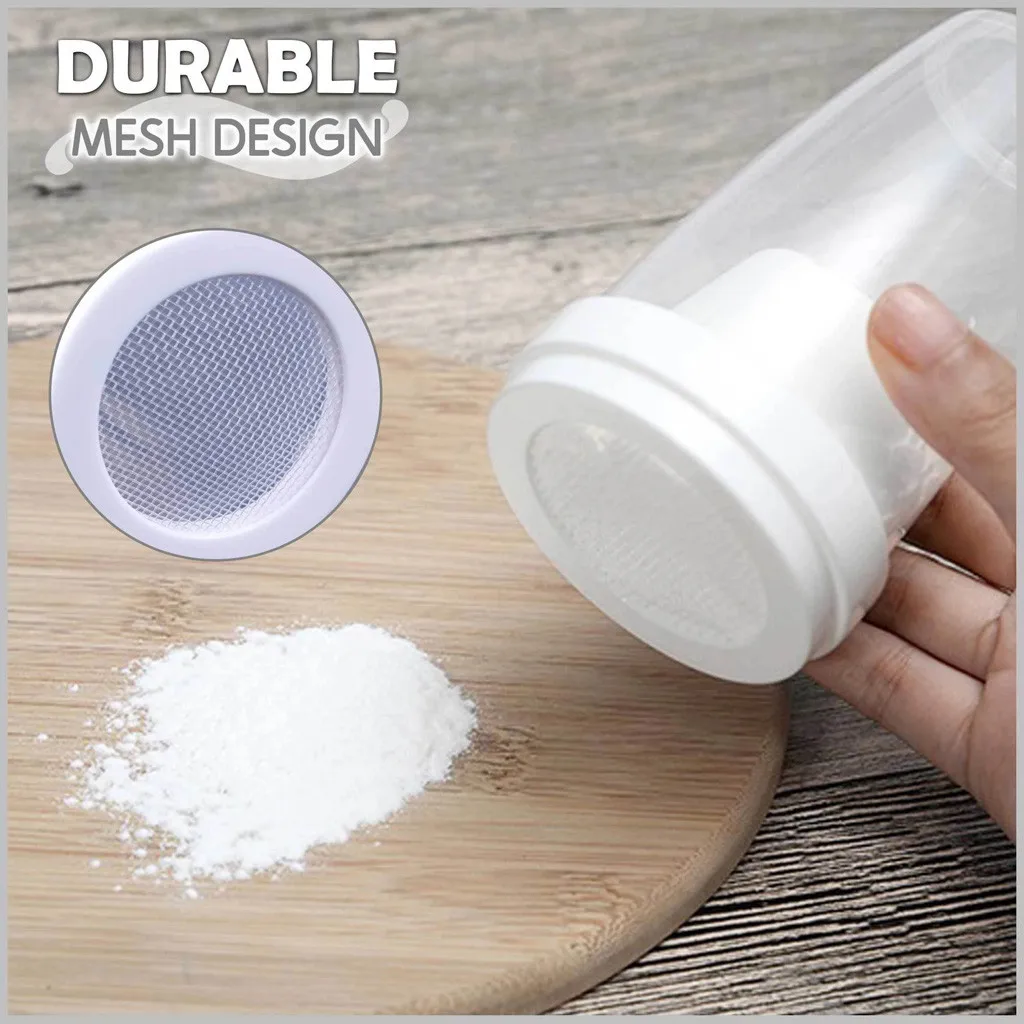Manual sifter Cups for flour with cover Fine Mesh Powder Dusting Can Multifun Flour Sifter Cup Shape Cake Baking Kitchen Tool | Дом и сад
