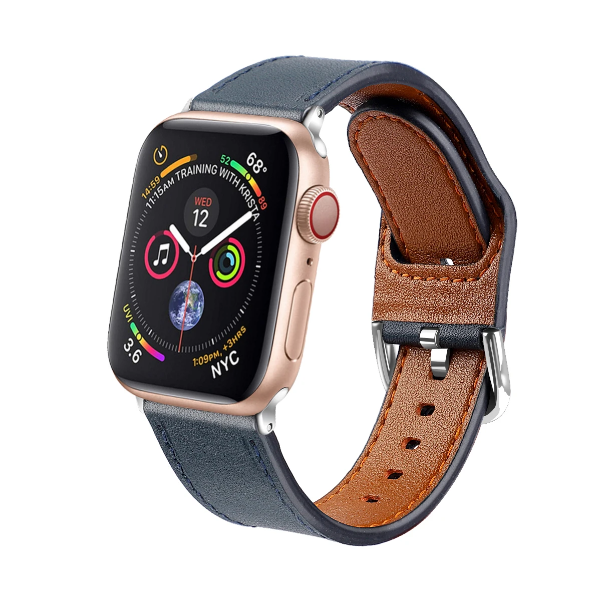 Кожаный ремешок для Apple Watch 38 мм 44 40 42 сменные ремешки из натуральной кожи Iwatch